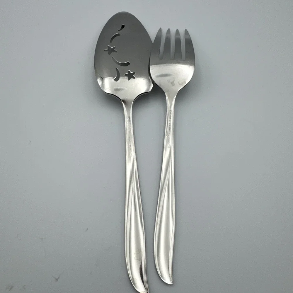 Oneida Community Atomic Twin Star Stainless Serving Set VTG